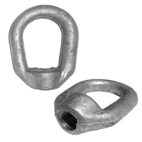 EN58G 5/8"-11 Forged Eye Nut, (1/2" Bail), Coarse, Galvanized